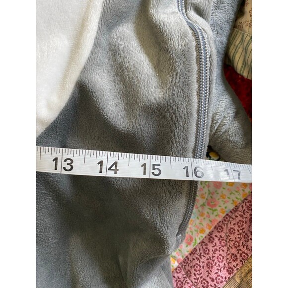 Gray Plush Shark Hooded Jumpsuit Zipper Costume Hyde and Eek Small - Picture 11 of 12